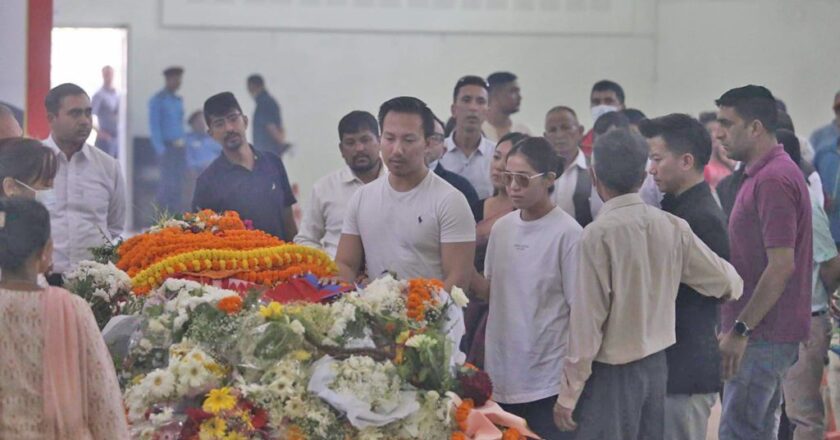 राजकीय सम्मानसहित संविधानसभा अध्यक्ष नेम्वाङको अन्त्येष्टि गरिंदै(फोटो फिचर)