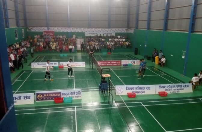 कोशी प्रदेशस्तरिय ब्याडमिण्टन प्रतियोगिता खाँदबारीमा शुरु