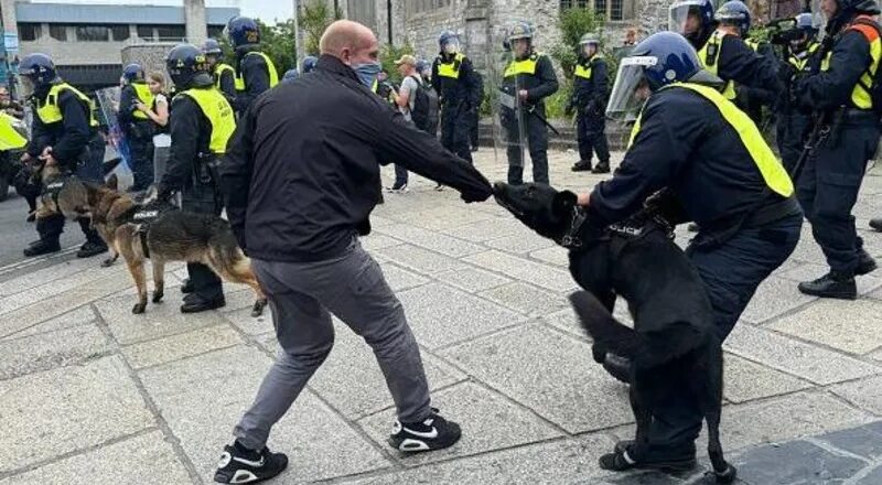 बेलायतमा हिंसक प्रदर्शन गर्ने चार सय बढि प्रदर्शनकारी पक्राउ