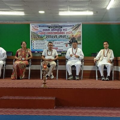 खाँदबारी नगरपालिकाद्वारा क्षमता अभिबृद्धि तथा तनाव ब्यवस्थापन सम्वन्धी  दुई दिने तालिम